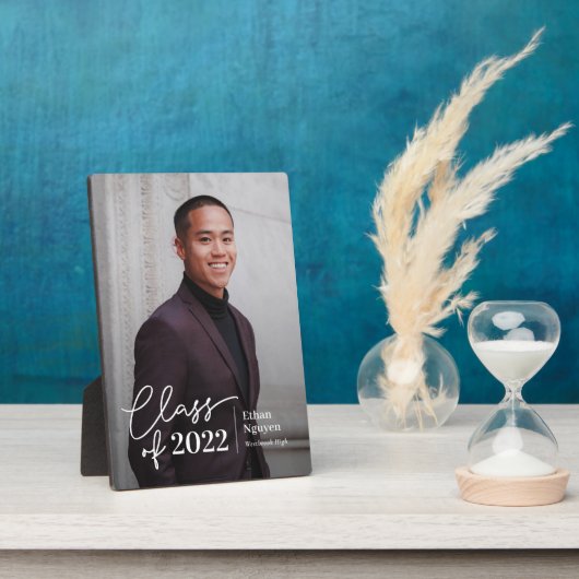 Eenvoudig vertrouwelijke EDITABLE Afstuderen Plaqu Fotoplaat (Zijkant)