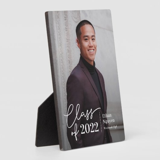 Eenvoudig vertrouwelijke EDITABLE Afstuderen Plaqu Fotoplaat (Zijkant)