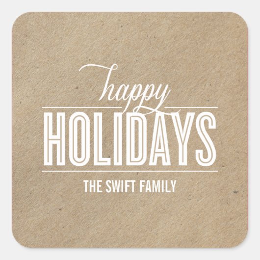 Eenvoudig vervaardigde vakantie Stickers (Voorkant)