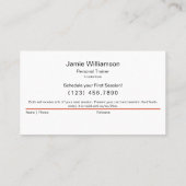 Eenvoudig Verwijs een vriend Verbrand Sinaasappel  Aanbevelingskaartje (Achterkant)