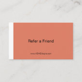 Eenvoudig Verwijs een vriend Verbrand Sinaasappel  Aanbevelingskaartje (Voorkant)