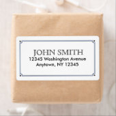 Eenvoudig verzendlabel met blauwe rand (Insitu)