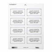 Eenvoudig verzendlabel met blauwe rand (Full Sheet)