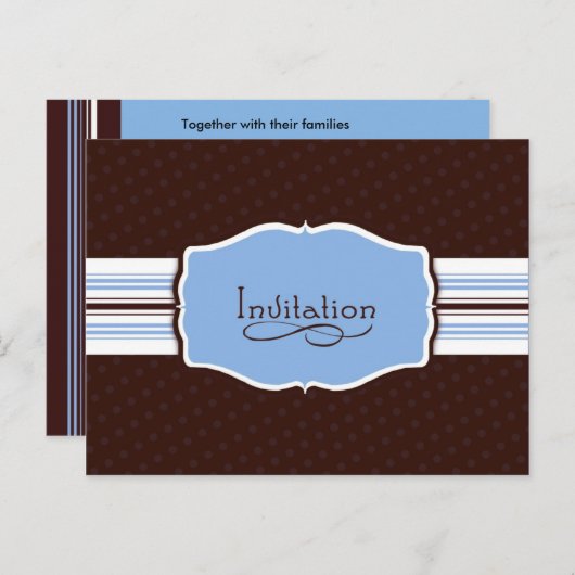 Eenvoudig verzonden uitnodiging (Voorkant / Achterkant)