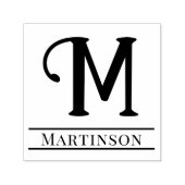 Eenvoudig Vet Enig Initiaal Monogram Naam #10 Zelfinktende Stempel (Design)