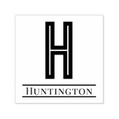 Eenvoudig Vet Enig Initiaal Monogram Naam #12 Zelfinktende Stempel (Design)