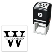 Eenvoudig Vet Enig Initiaal Monogram Naam #1 Zelfinktende Stempel (In situ)