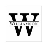 Eenvoudig Vet Enig Initiaal Monogram Naam #1 Zelfinktende Stempel (Design)