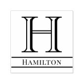 Eenvoudig Vet Enig Initiaal Monogram Naam #4S Zelfinktende Stempel (Design)