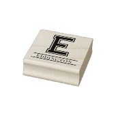 Eenvoudig Vet Enig Initiaal Monogram Naam #5 Rubberstempel (Stempel)