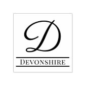 Eenvoudig Vet Enig Initiaal Monogram Naam #8 Rubberstempel (Afrduk)