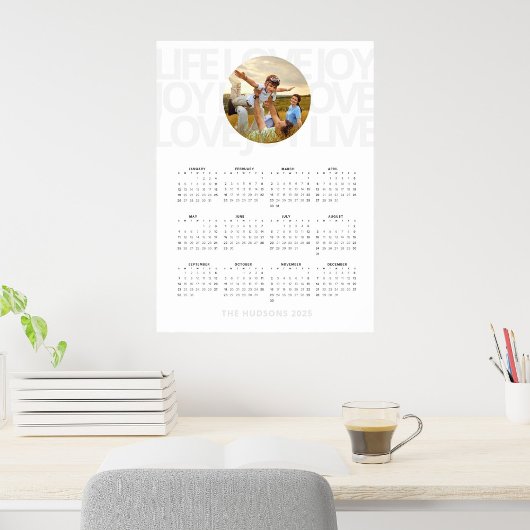 Eenvoudig vet | LIVE LOVE JOY 2025 Kalender Poster