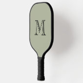 Eenvoudig Vet Monogram Eerste Sage Groen Pickleball Paddle (Links)