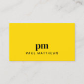 Eenvoudig vet mosterdgeel Visitekaartje (Voorkant)