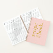 Eenvoudig Vet Stijlvol Blush en Polka Dot Recept Notitieboek (Binnen)