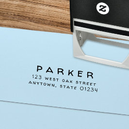 Eenvoudig Vet Type Hand-het schrijven Adres van de Zelfinktende Stempel