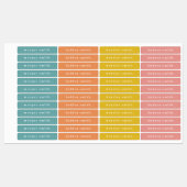 Eenvoudig Vet Type Waterdichte Naam Labels (Vel)