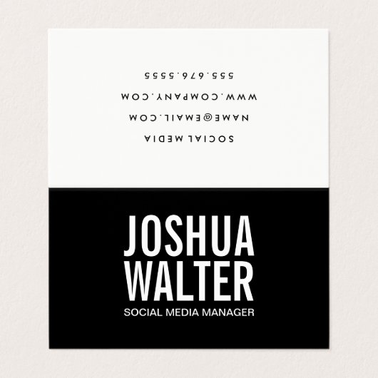 Eenvoudig vet visitekaartje (Buitenkant ongevouwen)