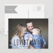 Eenvoudig Vet & Zwart | Dank u Foto Briefkaart (Voorkant / Achterkant)