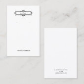 Eenvoudig Victoriaans beeldscherm voor Logo Visitekaartje (Voorkant / Achterkant)