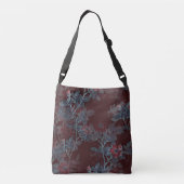 Eenvoudig  Victoriaans rood-Floral ontwerp | Crossbody Tas (Achterkant)