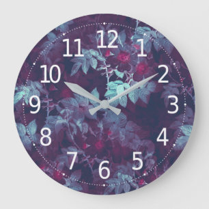 Eenvoudig  Victoriaans rood-Floral ontwerp   Grote Klok