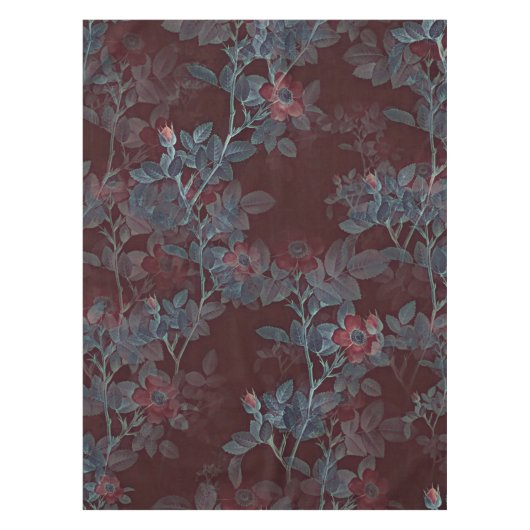 Eenvoudig  Victoriaans rood-Floral ontwerp | Tafelkleed (Voorkant)