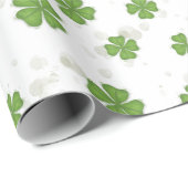 Eenvoudig vier groene Waterverf met lederen klap Cadeaupapier (Rol Hoek)