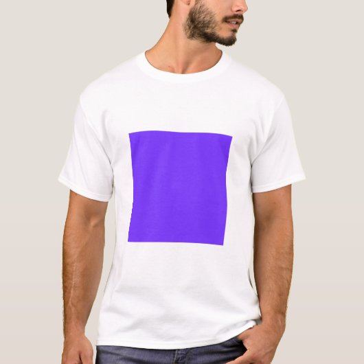 Eenvoudig vierkant - Deep Azure T-shirt (Voorkant)