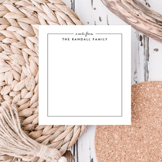 Eenvoudig vierkant gepersonaliseerd Notitieblok