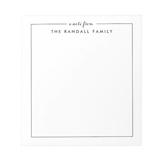 Eenvoudig vierkant gepersonaliseerd Notitieblok (Voorkant)