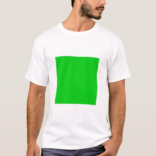 Eenvoudig vierkant - Groen lente T-shirt (Voorkant)