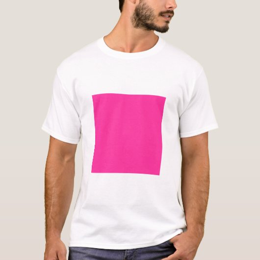 Eenvoudig vierkant - Hot Pink T-shirt (Voorkant)