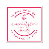 Eenvoudig Vierkant Lijst Handgeschreven Retouradre Zelfinktende Stempel (Design)