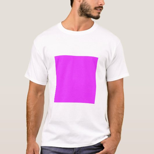 Eenvoudig vierkant - Neon Paars T-shirt (Voorkant)