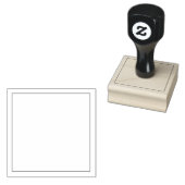 Eenvoudig vierkant omlijnd gepersonaliseerd rubberstempel (Gestempeld)