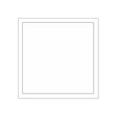Eenvoudig vierkant omlijnd gepersonaliseerd rubberstempel (Afrduk)