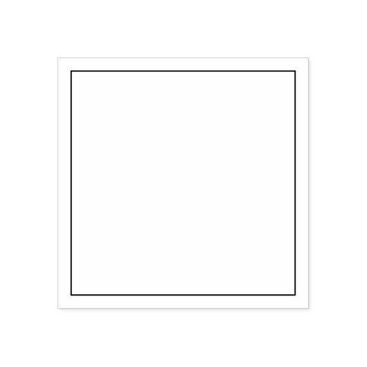Eenvoudig vierkant omlijnd gepersonaliseerd rubberstempel (Afrduk)