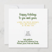 Eenvoudig vierkant voor zakelijke Logo prettige ke Kaart (Achterkant)