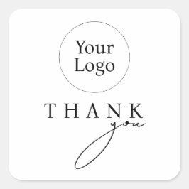 Eenvoudig Vierkant Zakelijk Bedankt Productlabel Vierkante Sticker
