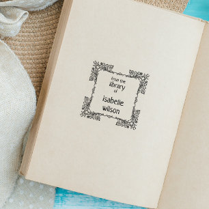 Eenvoudig Vintage Bloem Frame 'Uit de Bibliotheek Rubberstempel