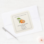 Eenvoudig Vintage Sinaasappel Marmelade Pot Etiket (Envelop)