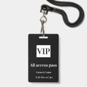 eenvoudig vip al het geval van het toegangspasconc badge (Voorzijde met lanyard)