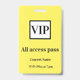 eenvoudig vip al het geval van het toegangspasconc badge