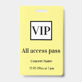 eenvoudig vip al het geval van het toegangspasconc badge