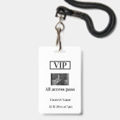 eenvoudig vip al het geval van het toegangspasconc badge (Voorzijde met lanyard)