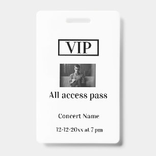 eenvoudig vip al het geval van het toegangspasconc badge