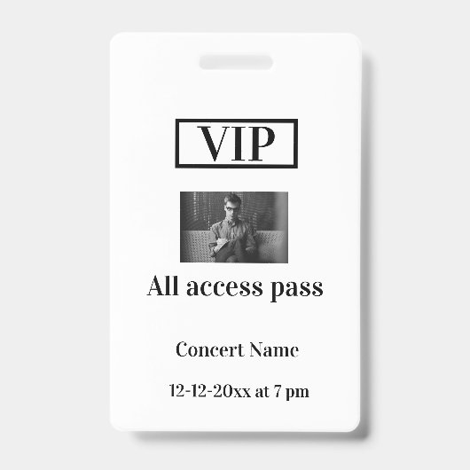 eenvoudig vip al het geval van het toegangspasconc badge (Voorzijde)