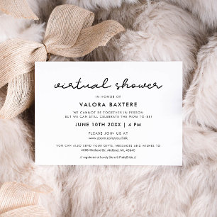 Eenvoudig virtueel Baby shower Kaart