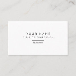 Eenvoudig Visitekaartje